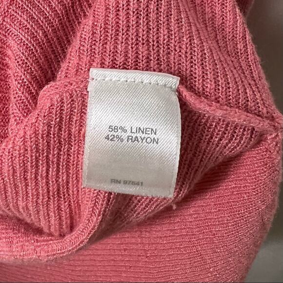 J. JILL / baby blush pink linen blend tunic sweater / XS - Picture 4 of 5